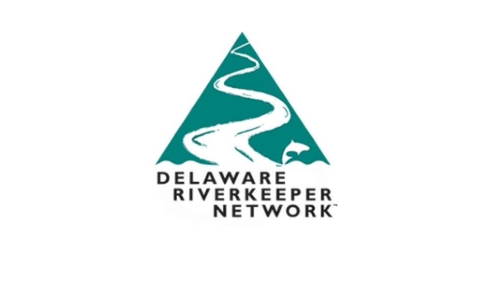 Delaware RiverKeeper Network logo with white stream in front of green mountain